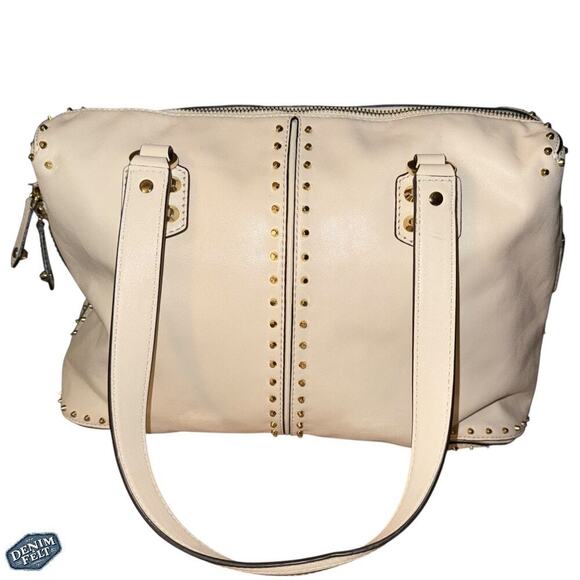 MICHAEL_KORS Light Cream Astor Large Studded Leather Tote Bag/Shoulder Purse NEW - Picture 6 of 16